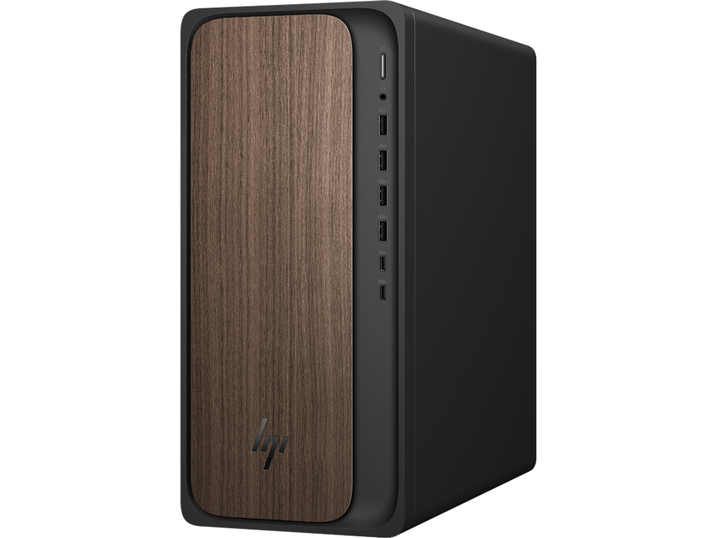 HP OmniDesk Desktop AI M03-0155t PC, Windows 11 Home, Intel® Core™ Ultra 5, 16GB RAM, 1TB SSD, Dark wood